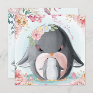 Penguins Baby Shower Invitation