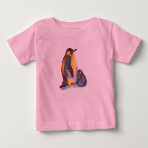Penguins Baby Tutu Bodysuit Pink Baby T_Shirt
