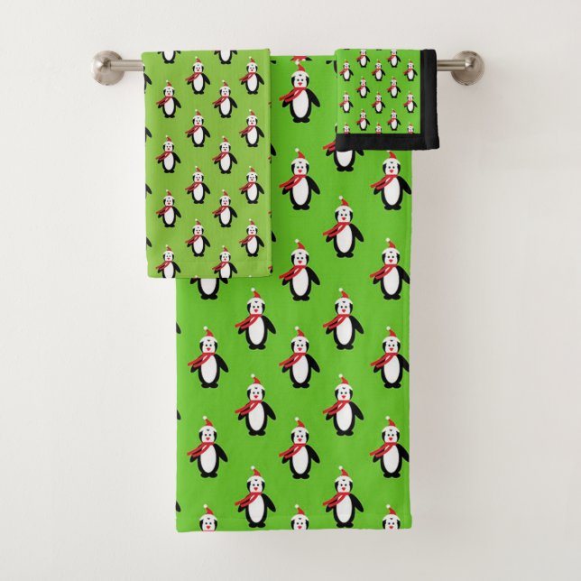 Penguins Bath Towel Set (Insitu)