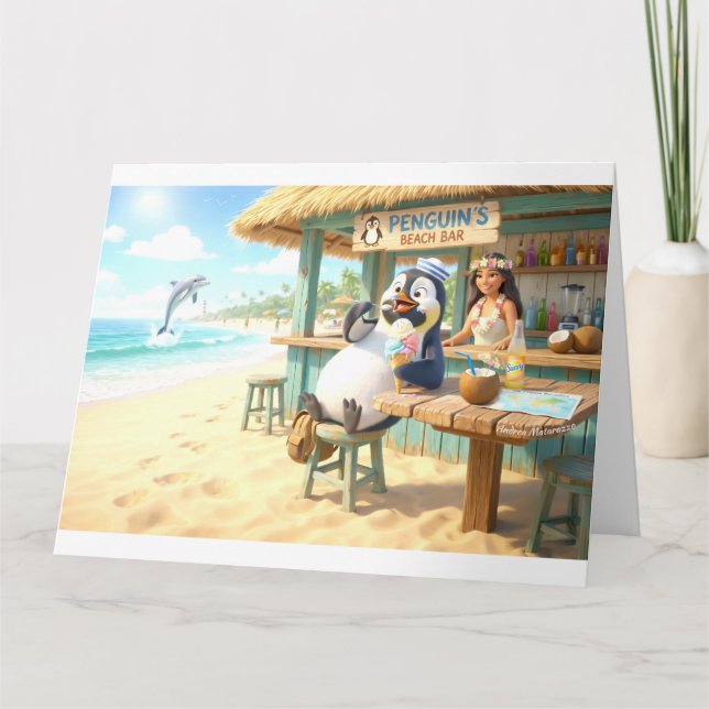 Penguin's Beach Bar Card (Front)