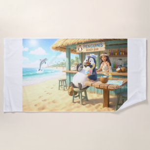 Penguin's Beach Bar Towel