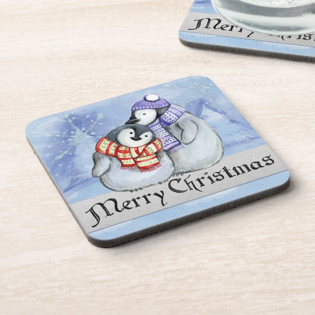 Penguins Beverage Coaster (Left Side)