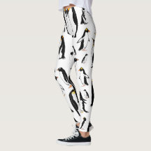 Penguins black and white pattern