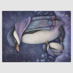 Penguins Boho Mystical Art Tissue Paper