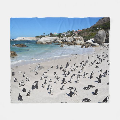 Penguins Boulders Beach  South Africa Fleece Blanket