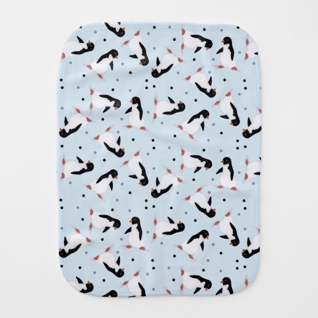 Penguins Burp Cloth (Front)