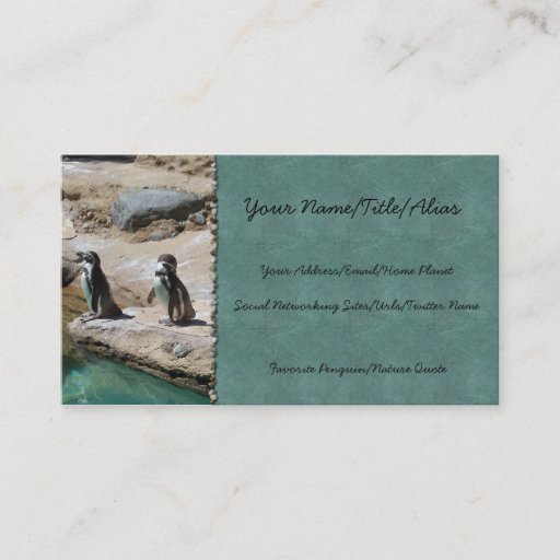 Customizable Penguins Business Card