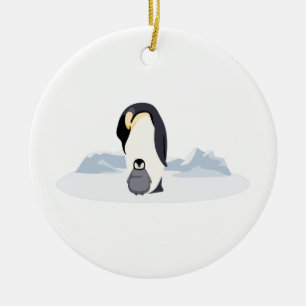 Penguins Ceramic Ornament