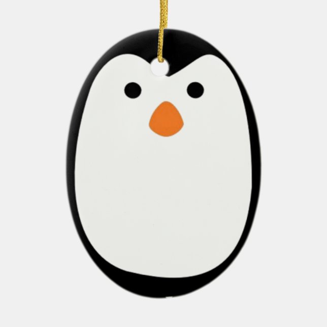 Penguins Ceramic Ornament (Front)