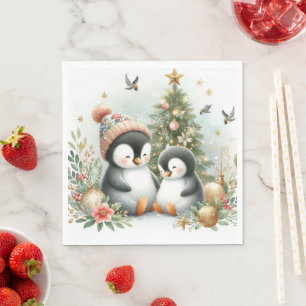 Penguins Christmas Napkins