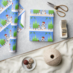Penguins Christmas Wrapping Paper