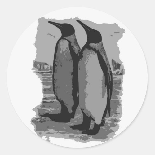 Penguins Classic Round Sticker