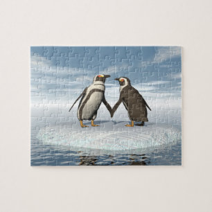Penguins couple jigsaw puzzle