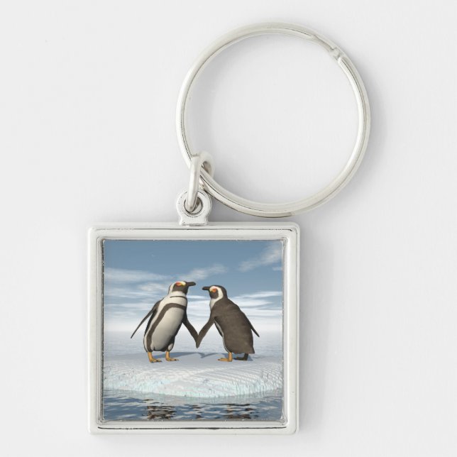 Penguins couple keychain (Front)