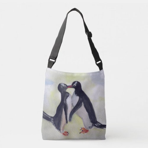 Penguins Custom All_Over_Print Cross Body Bag