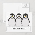 Penguins Custom Text Message Postcard | Zazzle