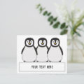 Penguins Custom Text Message Postcard | Zazzle