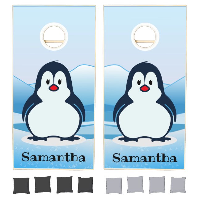 Penguins Design Cornhole Set (Set)