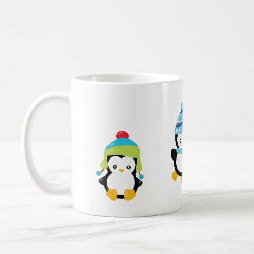 Penguins Dressed for Winter Coffee Mug