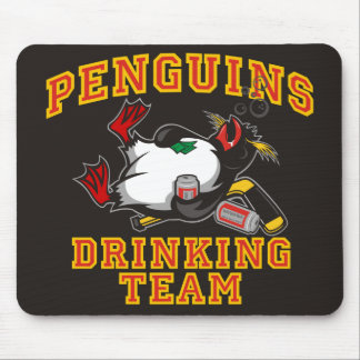 Penguins Drinking Team Mouse Pad