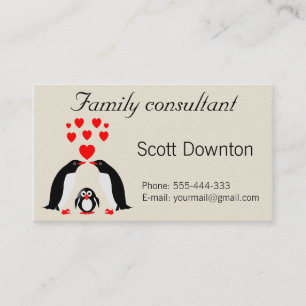 Penguins family business card