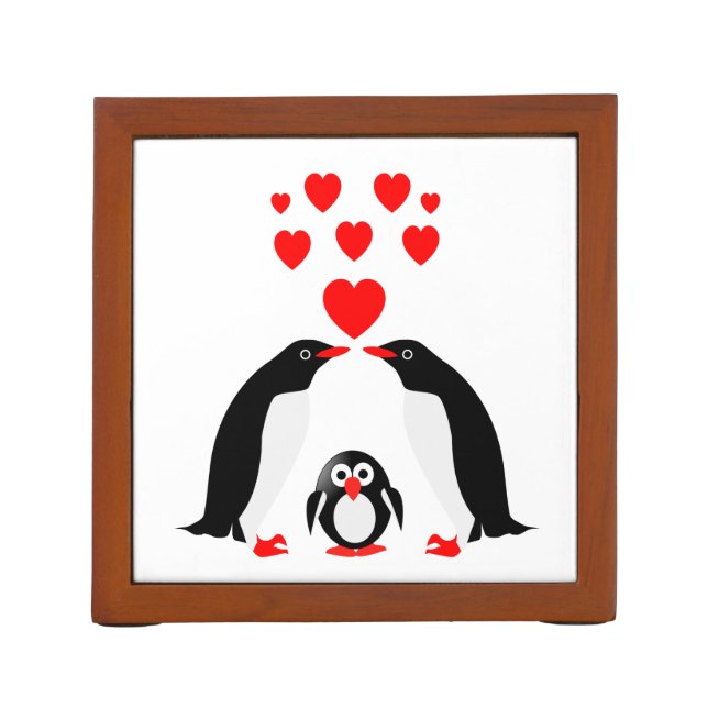 Penguins family pencil holder (Back)