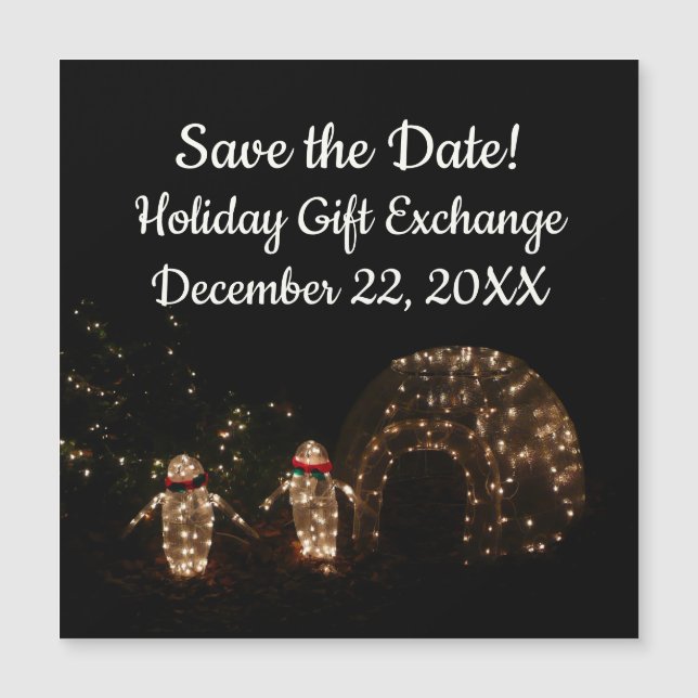 Penguins Holiday Light Display (Front)