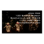 Penguins Holiday Light Display Business Card Magnet