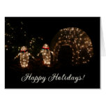 Penguins Holiday Light Display Card