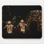 Penguins Holiday Light Display Mouse Pad