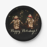 Penguins Holiday Light Display Paper Plates