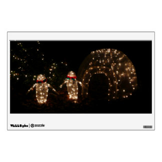 Penguins Holiday Light Display Wall Sticker