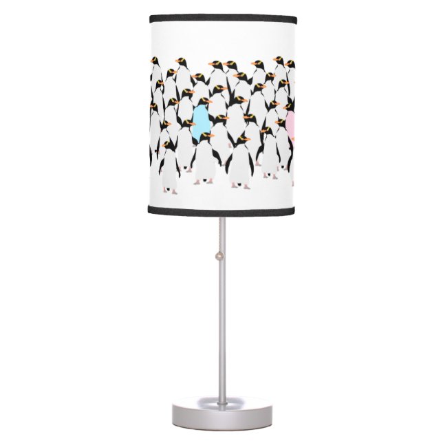 Penguins huddled together table lamp (Front)