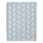 Penguins Iceberg Party Duvet Cover (Blue/Navy)