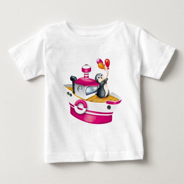 penguins in Antarctica Baby T-Shirt (Front)