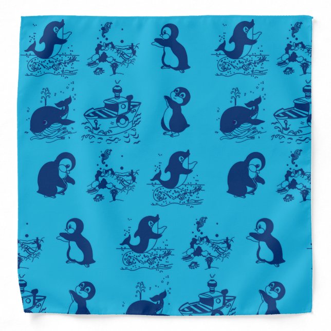 penguins in Antarctica Bandana (Front)