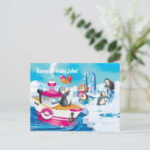 penguins in Antarctica Postcard