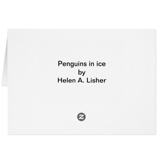 Penguins in ice (Back Horizontal)