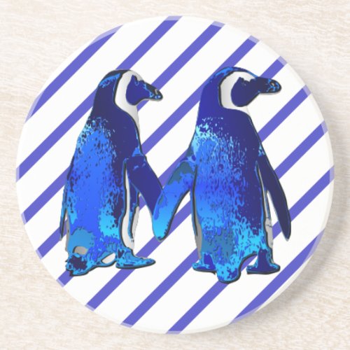 Penguins in Love _ Drink Coaster
