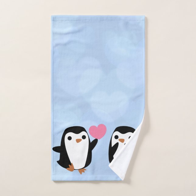 Penguins in Love Hand Towel (Hand Towel)