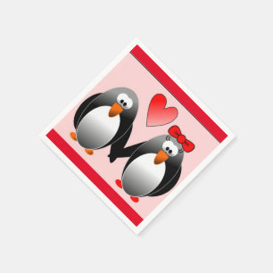 PENGUIN'S IN LOVE PAPER NAPKINS
