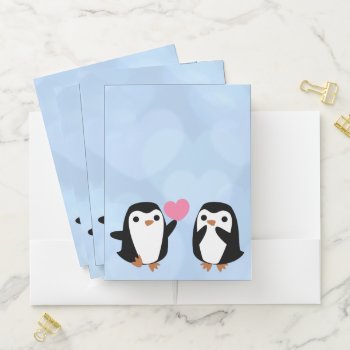Penguins In Love Pocket Folder by CreativeClutter at Zazzle