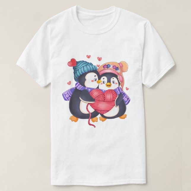 Penguins in Love T-Shirt (Design Front)