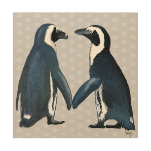 Penguins In Love Wood Wall Decor