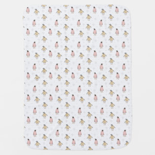 “Penguins in Pink” Baby Blanket