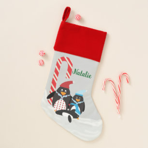 Penguins in The Snow Christmas Stocking