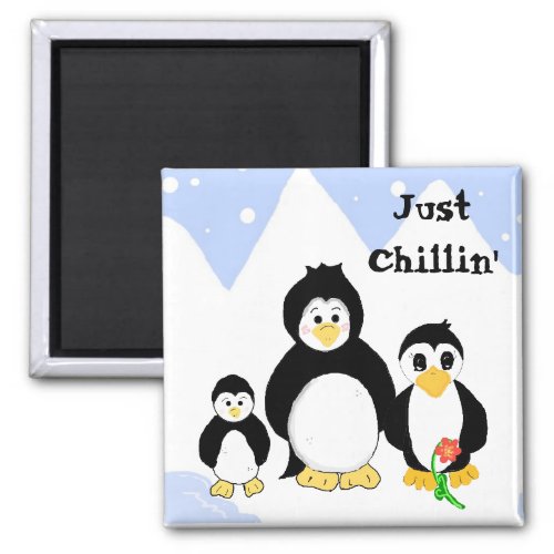 Penguins Just Chillin Magnet