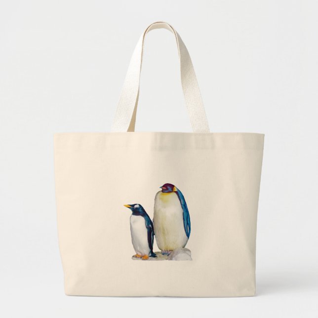 Penguins Large Canvas Tote (Front)