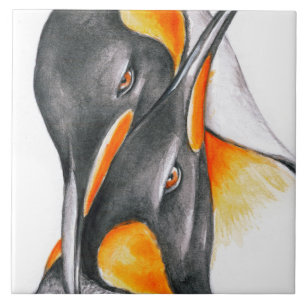 Penguins Love Ceramic Tile