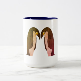 Penguins Love Two-Tone Coffee Mug